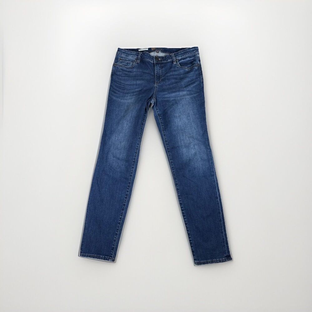 KUT Sienna Skinny Jeans Womens Size 12 Mid Rise Blue Stretch Denim Slim Fit